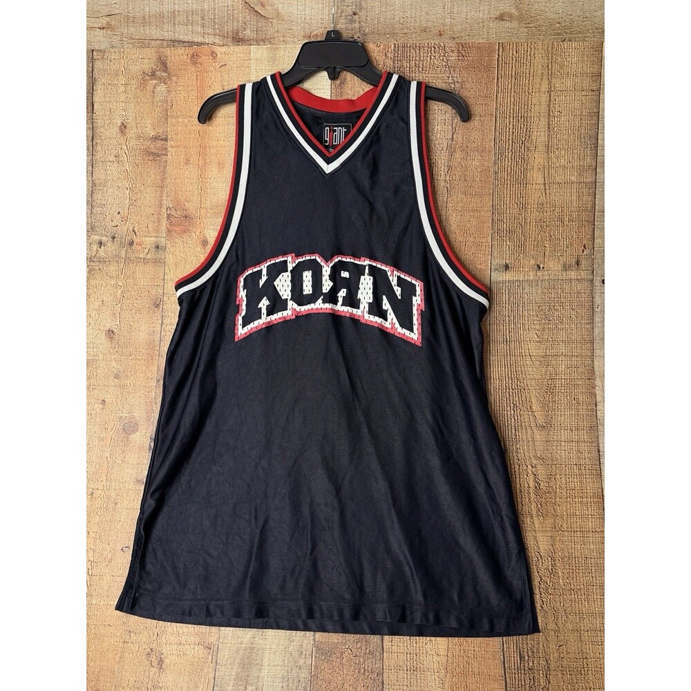 Vintage Korn Life Is Peachy 98 Jersey XL Giant Y2K Nu Metal Basketball Shirt